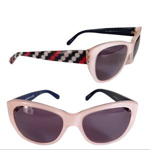 Kate Spade Soft Pink Red White & Navy Blue Checker KIA/S Non-RX Sunglasses